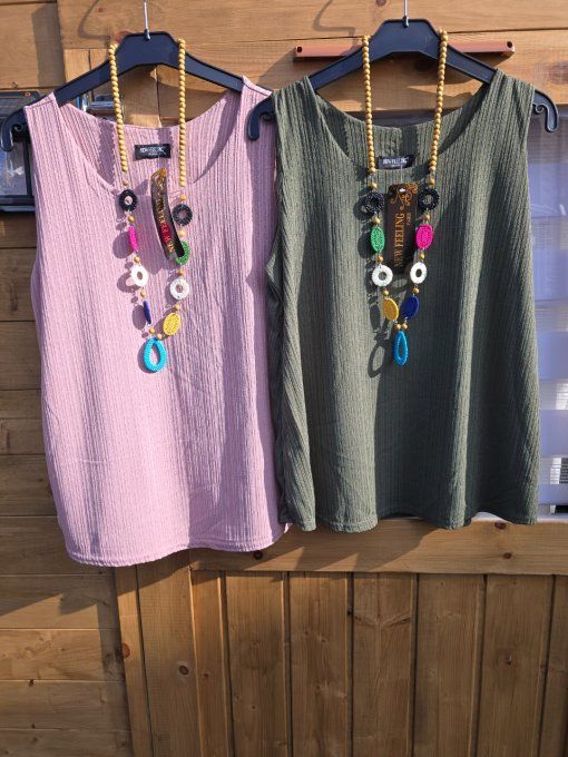 Débardeur femme collier 